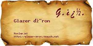 Glazer Áron névjegykártya