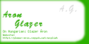 aron glazer business card