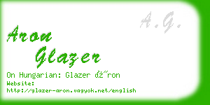 aron glazer business card